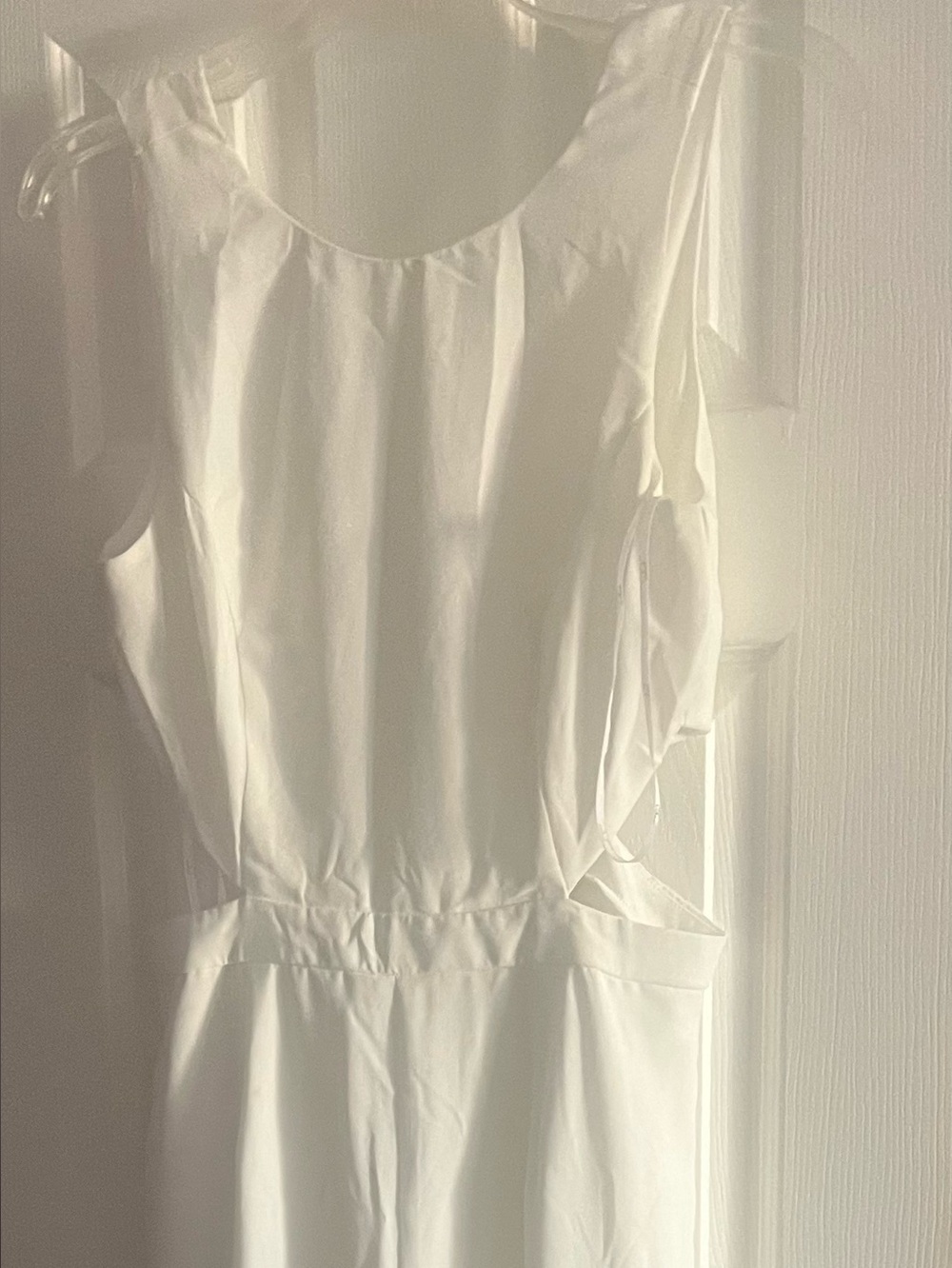 Lulu's White Sleeveless Wide-Leg Jumpsuit